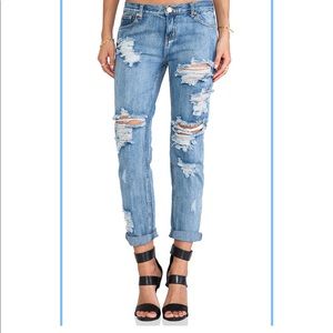 One Teaspoon Awesome baggies in cobain blue